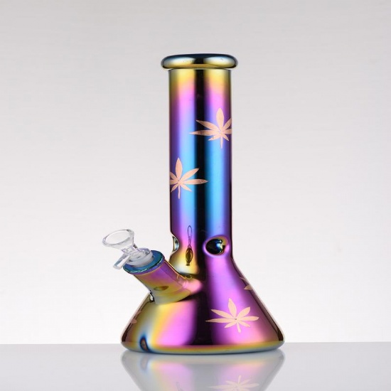 Xtreme Leaf Glass Bong – Rainbow (AK080)